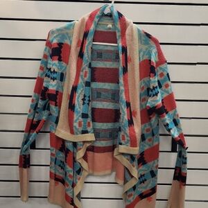 AZTEC ASYMETRICAL Multicolor Patterned Women's Sweater, L